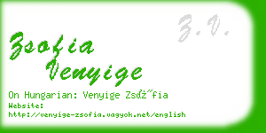 zsofia venyige business card